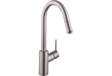 Single lever kitchen mixer 260, installation in front of a window, pull-out spout, 1jet, sBox