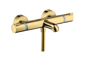 סוללה תרמוסטטית חיצונית לאמבטיה מדגם Ecostat Comfort בגימור זהב מבריק
